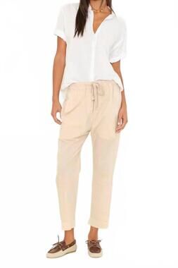 NEW XIRENA draper drawstring pant in parchment
